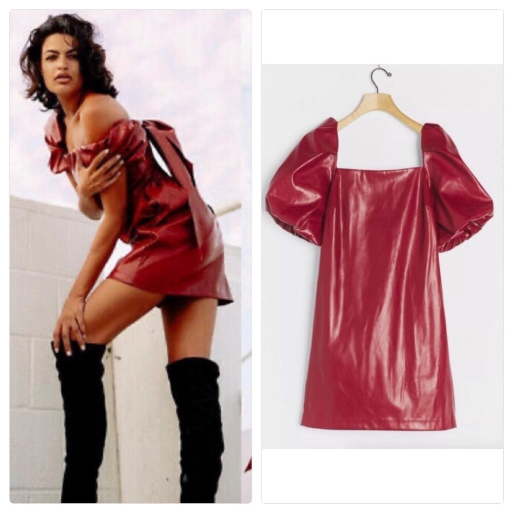 NWT ANTHROPOLOGIE GREER FAUX LEATHER MINI DRESS - Picture 7 of 13
